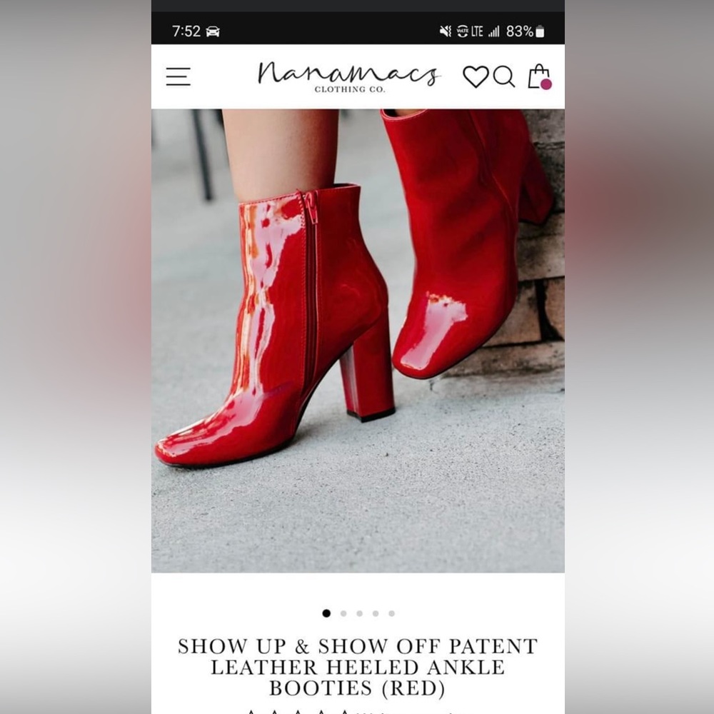 Show up & show off Cherry red patent booties